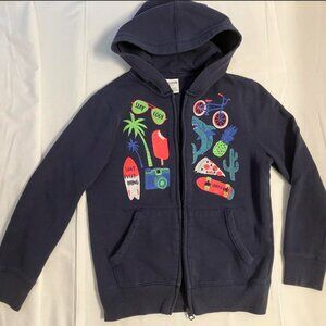Spotted Zebra Navy Blue Hoodie with logos Size M for Boys or Girls